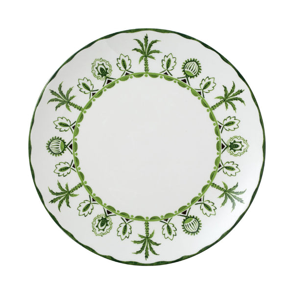 Utopia | Tableware | Sultan's Garden Green Coupe Plate 27cm (10 1/2") | Bespoke77