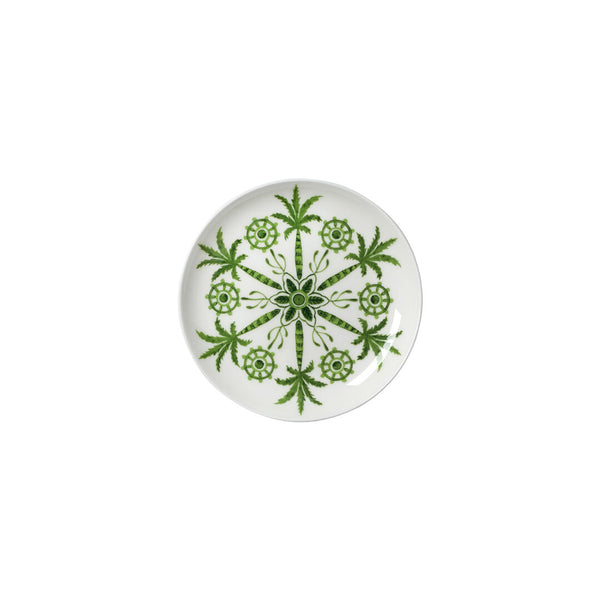 Utopia | Tableware | Sultan's Garden Green Coupe Butter Dish 11cm (4 1/2") | Bespoke77