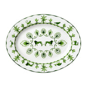 Utopia | Tableware | Sultan's Garden Green Misc Oval Tray 36.5 x 27.5cm (14 1/2 x 11") | Bespoke77