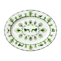 Utopia | Tableware | Sultan's Garden Green Misc Oval Tray 36.5 x 27.5cm (14 1/2 x 11") | Bespoke77