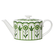 Utopia | Tableware | Sultan's Garden Green Coupe 2 Cup Oval Teapot 10cm 55cl (4" 19 1/3oz) | Bespoke77