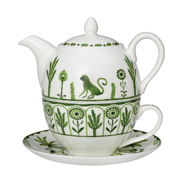 Utopia | Tableware | Sultan's Garden Green Coupe Tea For One Set | Bespoke77