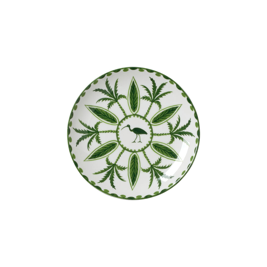 Utopia | Tableware | Sultan's Garden Green Coupe Plate 16.5cm (6 1/2") | Bespoke77