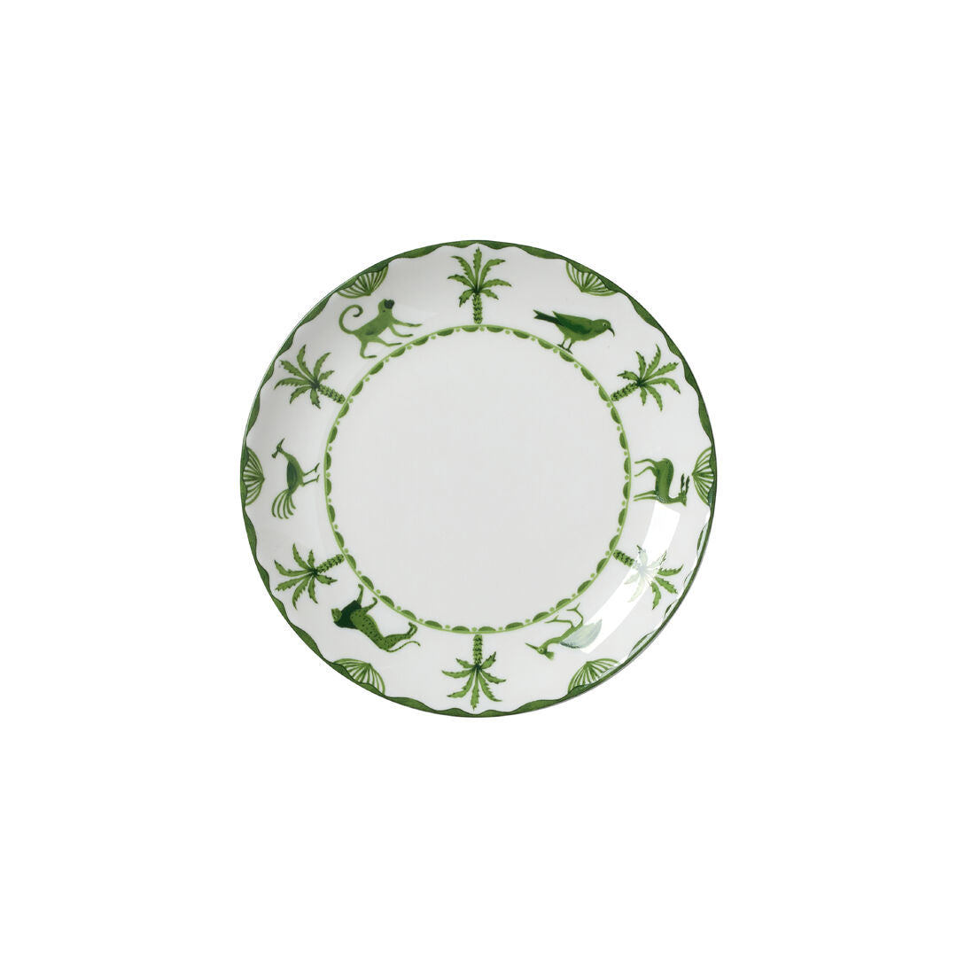 Utopia | Tableware | Sultan's Garden Green Coupe Plate 16.5cm (6 1/2") | Bespoke77