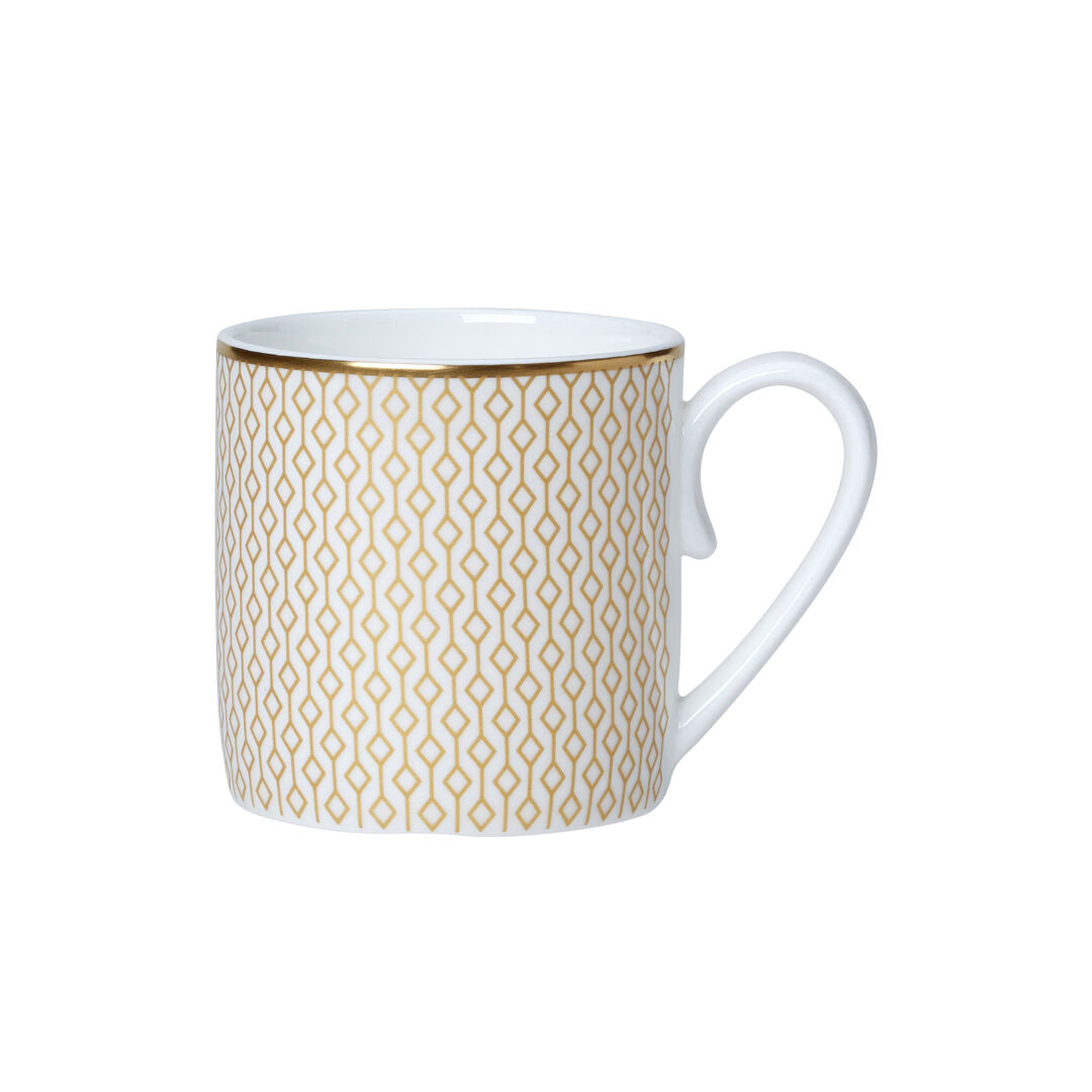 Utopia | Tableware | Diamond Gold Coupe Coffee Can Cup 6cm 10cl (6 1/3" 3 1/2oz) | Bespoke77