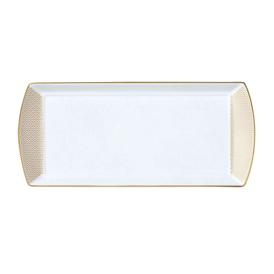 Utopia | Tableware | Diamond Gold Classic Large Rectangle Tray 34 x 15cm (13 1/2 x 6") | Bespoke77