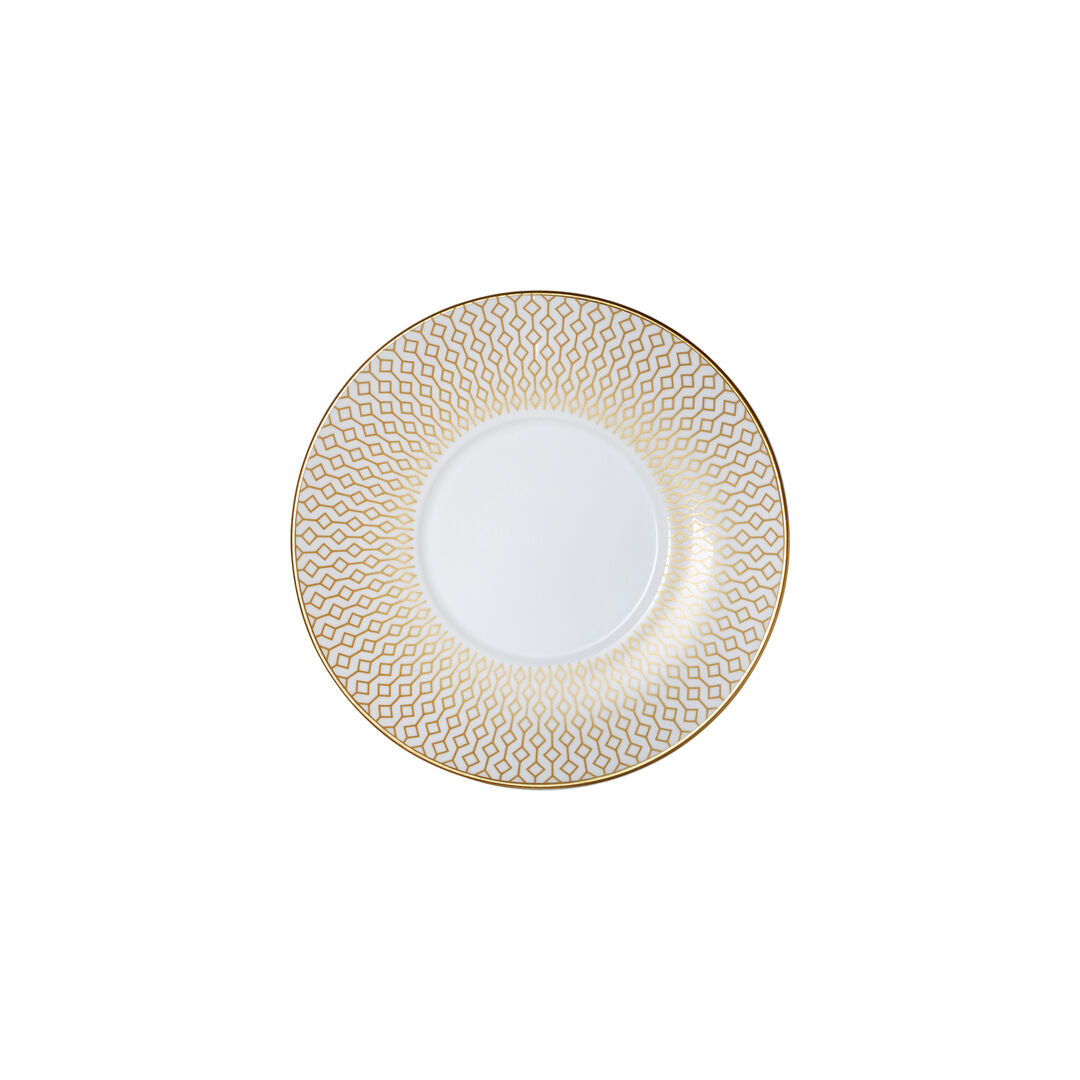 Utopia | Tableware | Diamond Gold Coupe Espresso Saucer 12cm (4 3/4") Fits AND0112 | Bespoke77