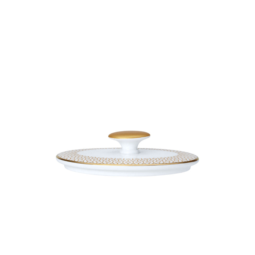 Utopia | Tableware | Diamond Gold Coupe Oval Covered Sugar Lid Fits AND0335 | Bespoke77
