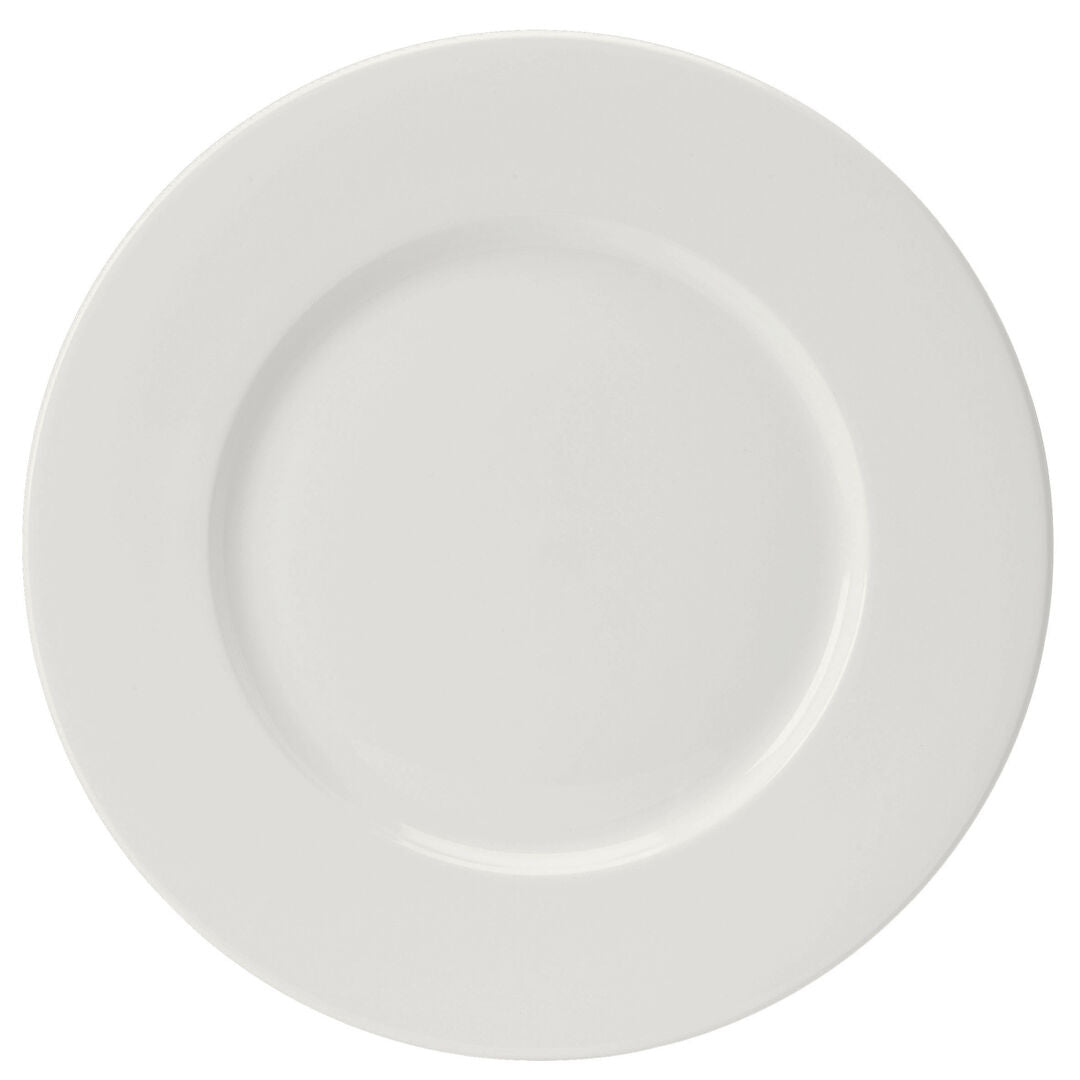 Utopia | Tableware | Monaco White Wide Rim Plate 32cm (12 1/2") | Bespoke77