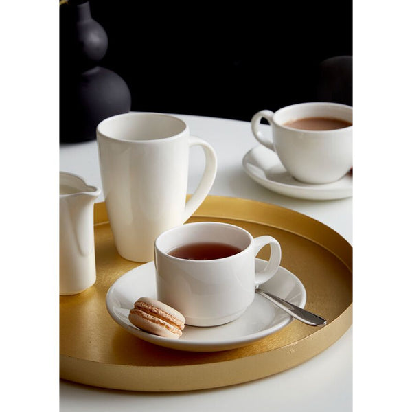 Utopia | Tableware | Monaco White Wide Rim Plate 25.5cm (10") | Bespoke77
