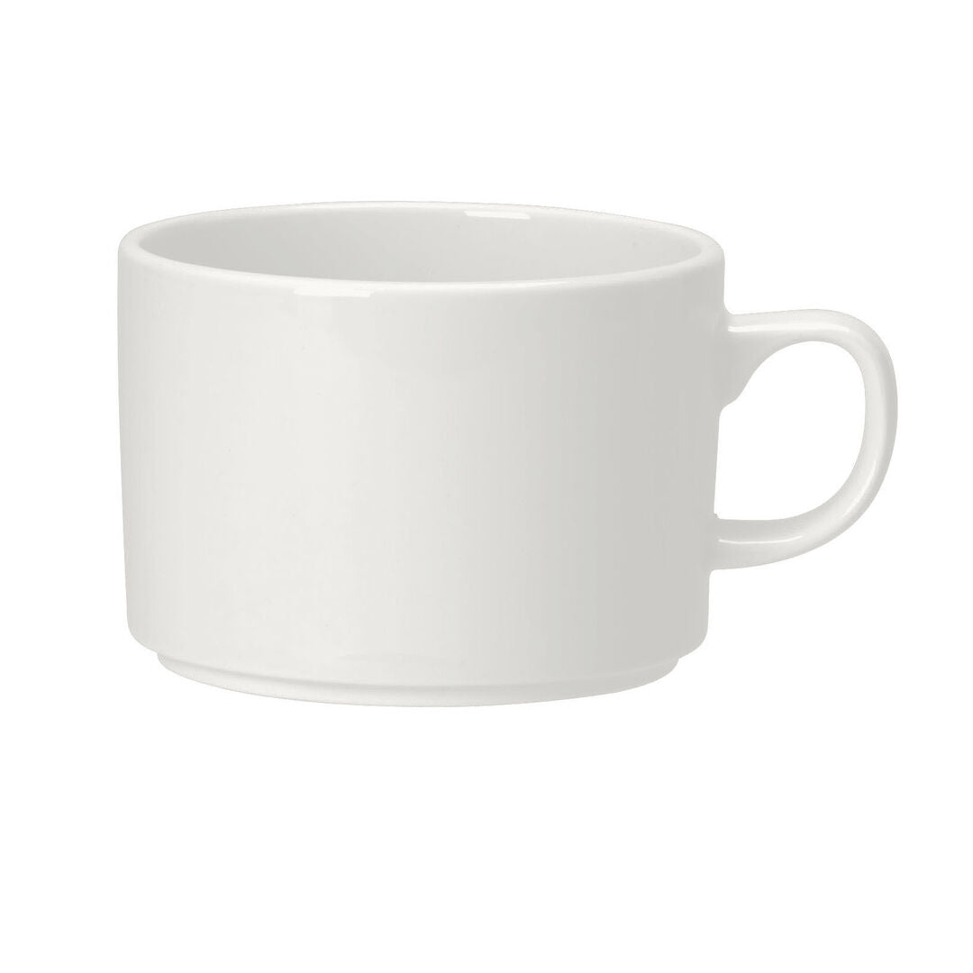 Utopia | Tableware | Monaco White Rococo Can Cup 22.75cl (8oz) | Bespoke77