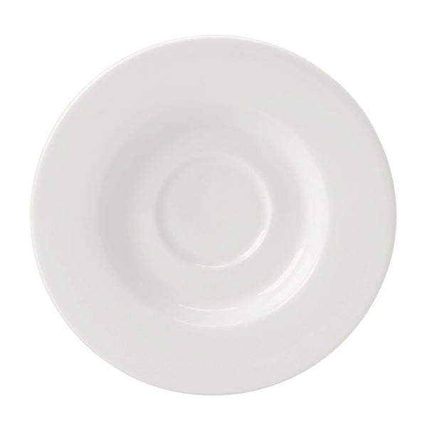 Utopia | Tableware | Monaco White Fine Saucer 16.5cm (6 1/2") | Bespoke77