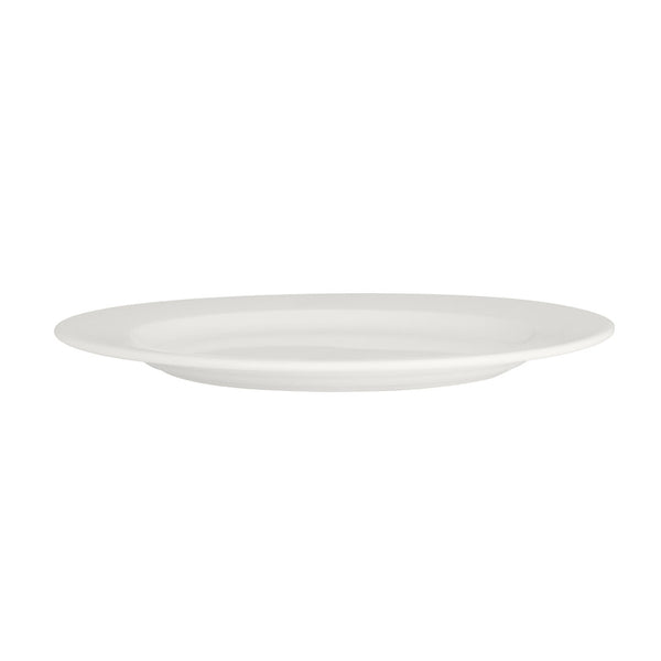Utopia | Tableware | Monaco White Flat Rim Plate 30.5cm (12") | Bespoke77