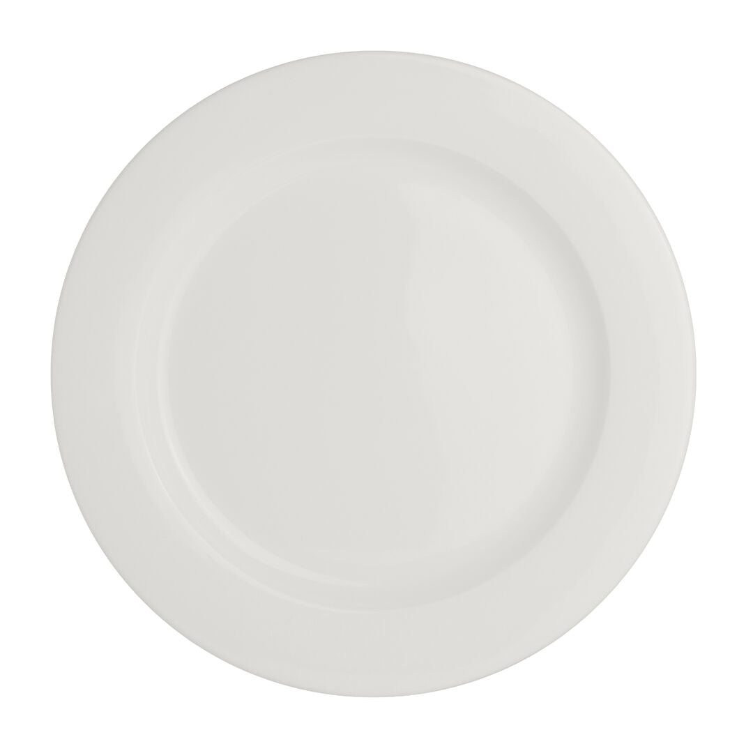 Utopia | Tableware | Monaco White Flat Rim Plate 27cm (10 5/8") | Bespoke77