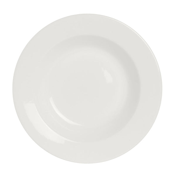 Utopia | Tableware | Monaco White Soup Plate 22.25cm 34.75cl (8 3/4" 12 1/5oz) | Bespoke77