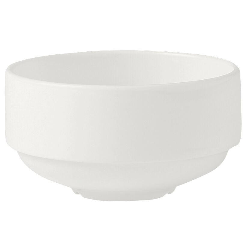Utopia | Tableware | Monaco White Unhandled Stacking Soup Cup 28.5cl (10oz) | Bespoke77