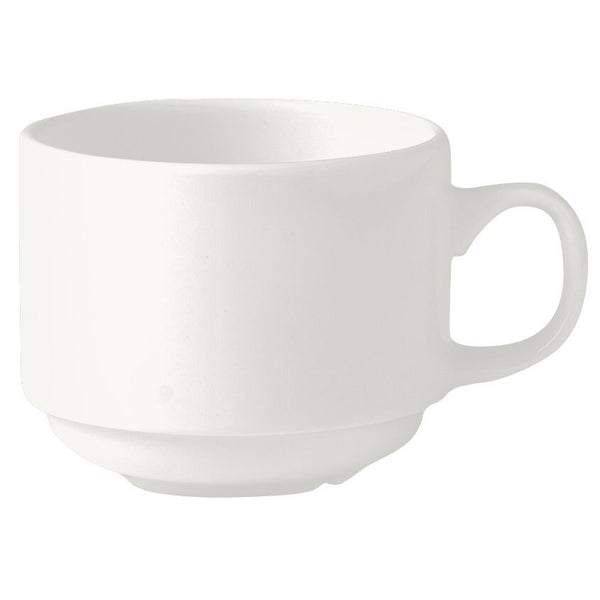 Utopia | Tableware | Monaco White Stacking Cup 8.5cl (3oz) | Bespoke77