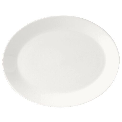 Utopia | Tableware | Monaco White Oval Coupe Plate 20.25cm (8") | Bespoke77