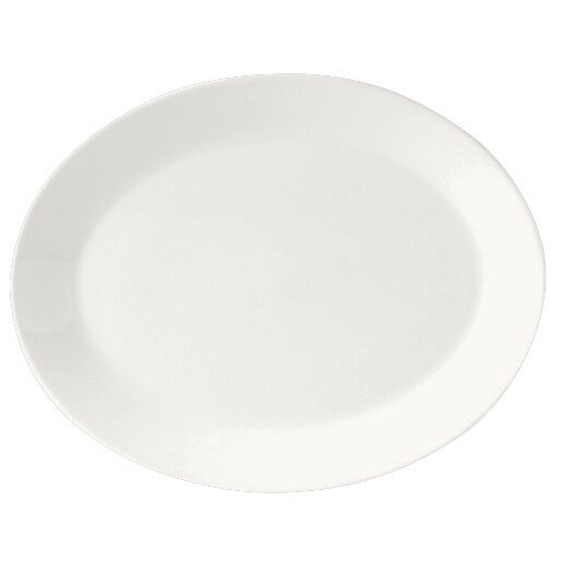 Utopia | Tableware | Monaco White Oval Coupe Plate 28cm (11") | Bespoke77