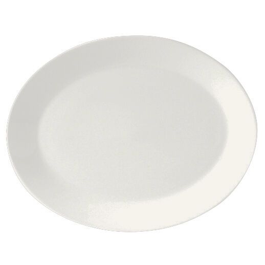 Utopia | Tableware | Monaco White Oval Coupe Plate 33cm (13") | Bespoke77