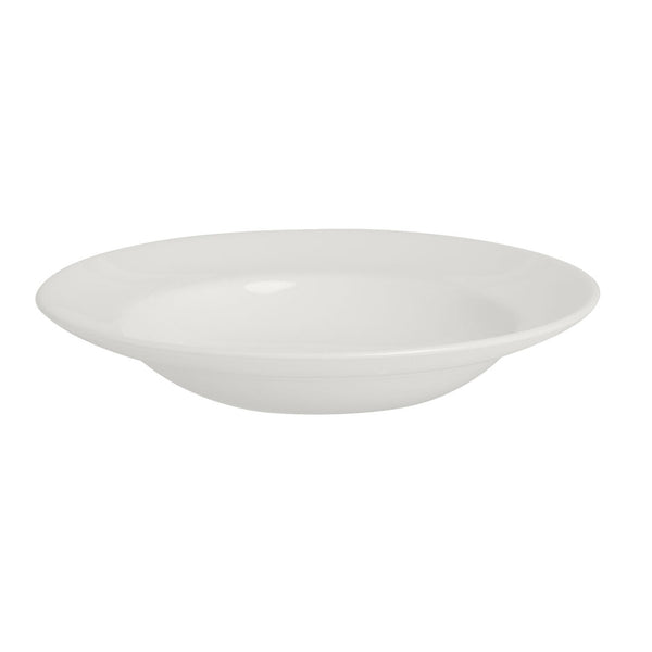 Utopia | Tableware | Monaco White Vogue Soup Plate 24cm 42cl (9 1/2" 14 4/5oz) | Bespoke77
