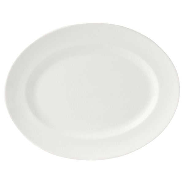 Utopia | Tableware | Monaco White Oval Vogue Plate 20.25cm (8") | Bespoke77