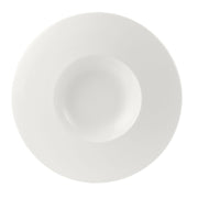 Utopia | Tableware | Monaco White Float Medium Well 30.5cm 32.75cl (12" 11 1/2oz) | Bespoke77
