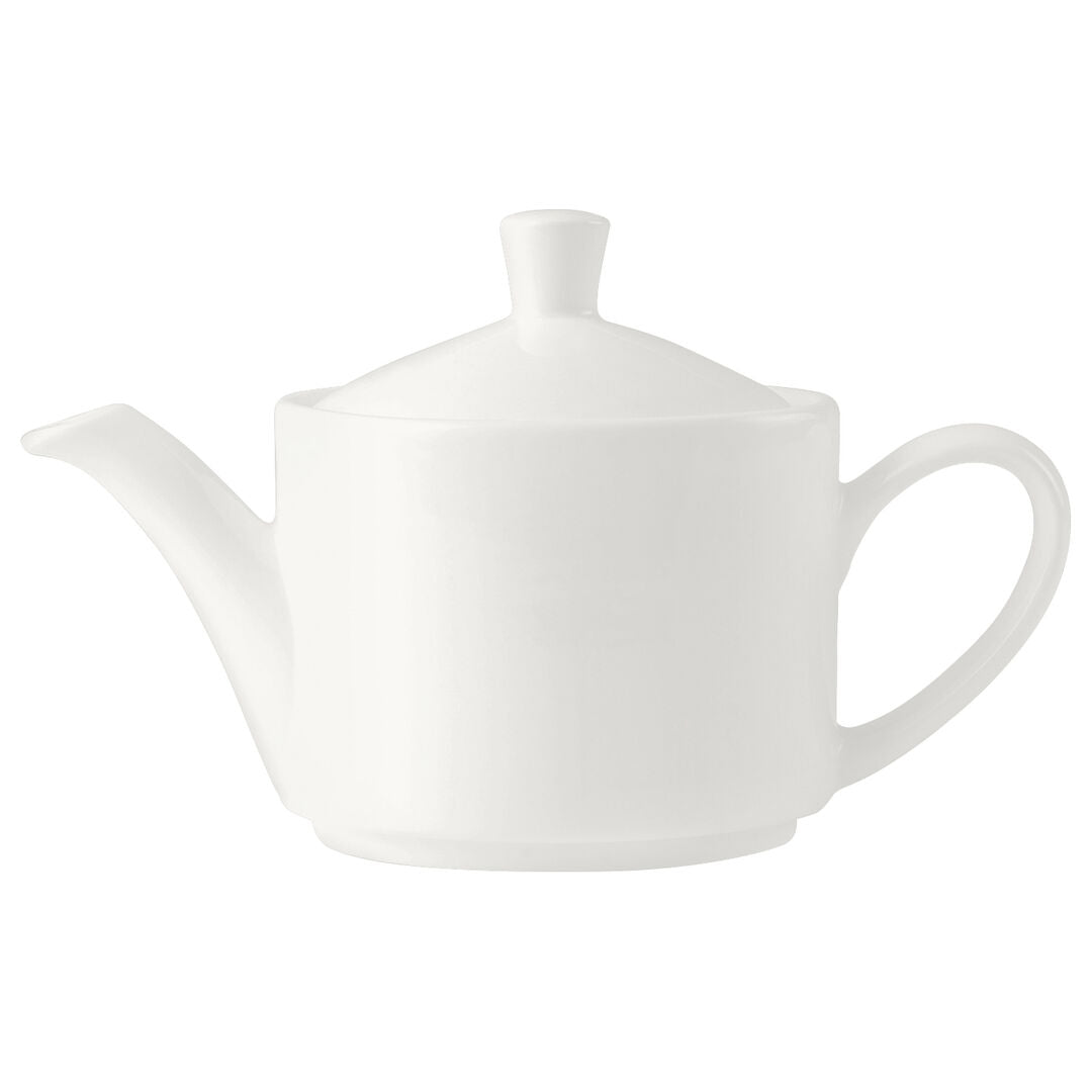 Utopia | Tableware | Monaco White Vogue Teapot 42.5cl (15oz) Lid C666 | Bespoke77