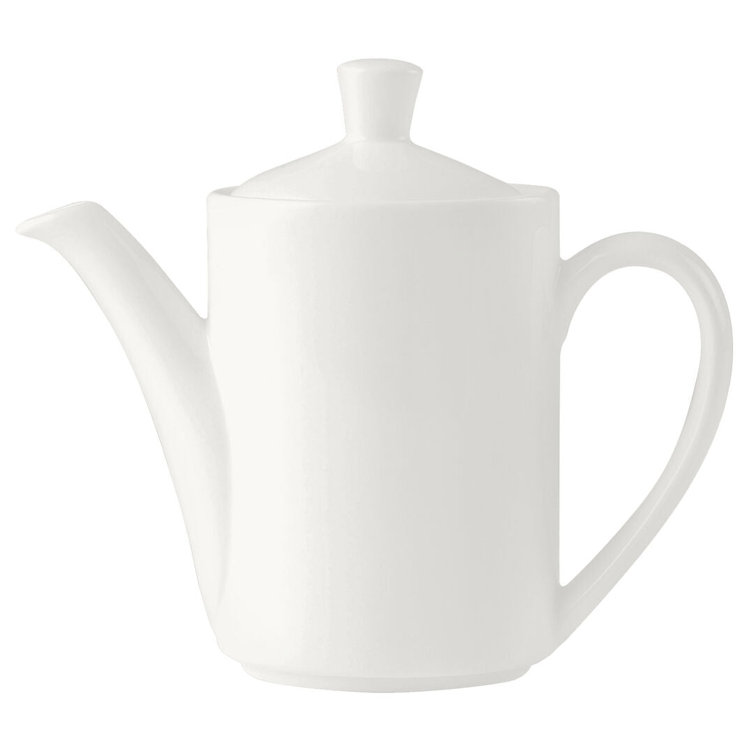 Utopia | Tableware | Monaco White Vogue Coffeepot 60cl (21oz) Lid C667 | Bespoke77