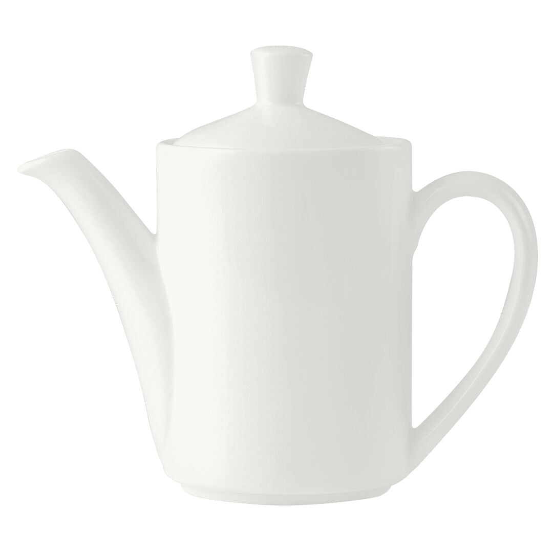 Utopia | Tableware | Monaco White Vogue Coffeepot 31cl (11oz) Lid C668 | Bespoke77