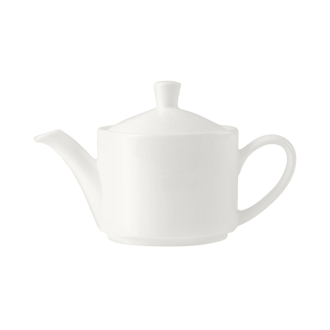 Utopia | Tableware | Monaco White Vogue Teapot 34cl (12oz) Lid C666 | Bespoke77