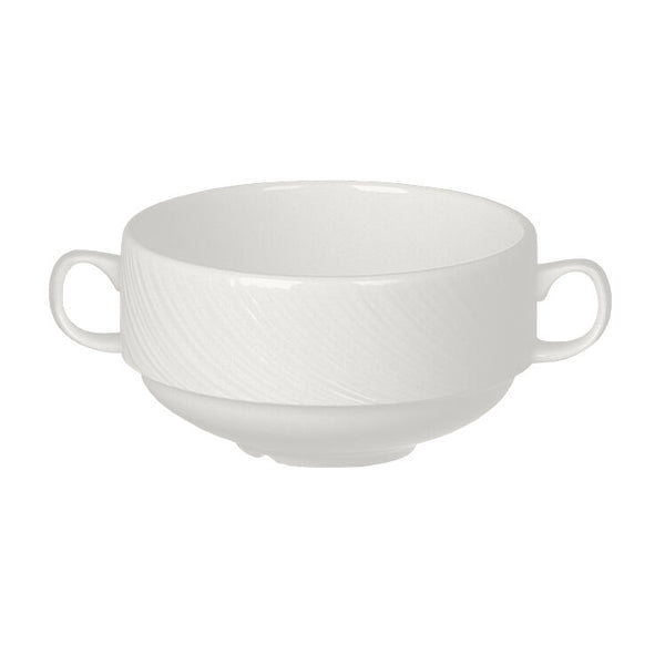 Utopia | Tableware | Spyro Handled Stacking Soup Cup 28.5cl (10oz) | Bespoke77