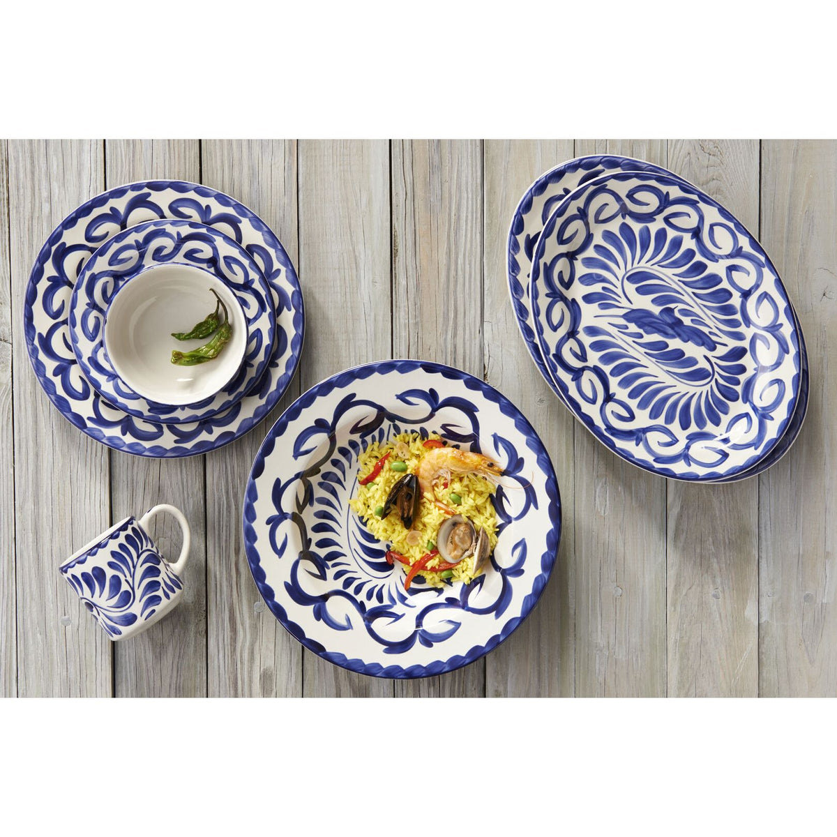 Utopia | Tableware | Puebla Blue Rolled Edge Plate 16cm (6 1/4") | Bespoke77