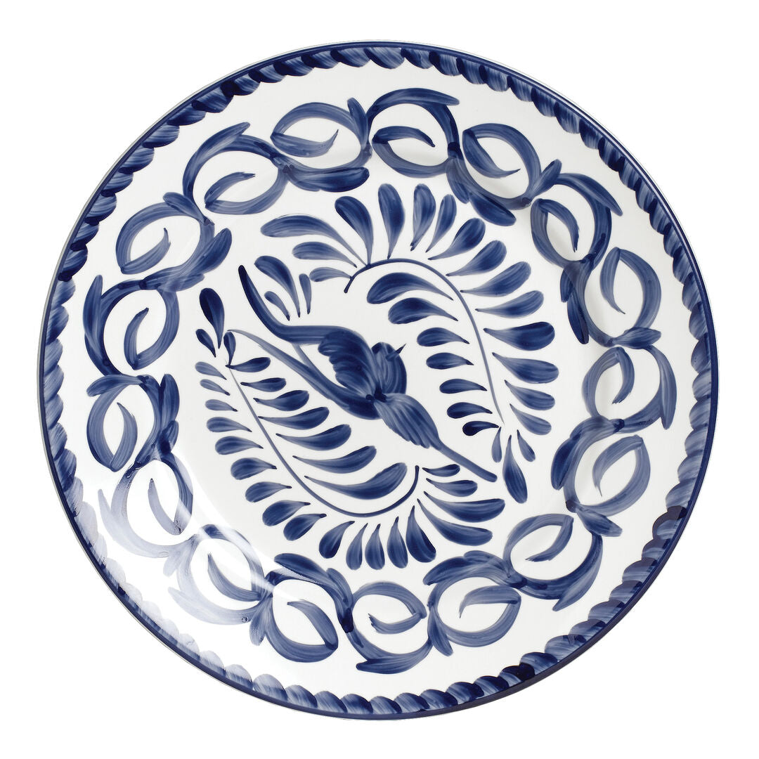 Utopia | Tableware | Puebla Blue Rolled Edge Plate 26cm (10 1/4") | Bespoke77