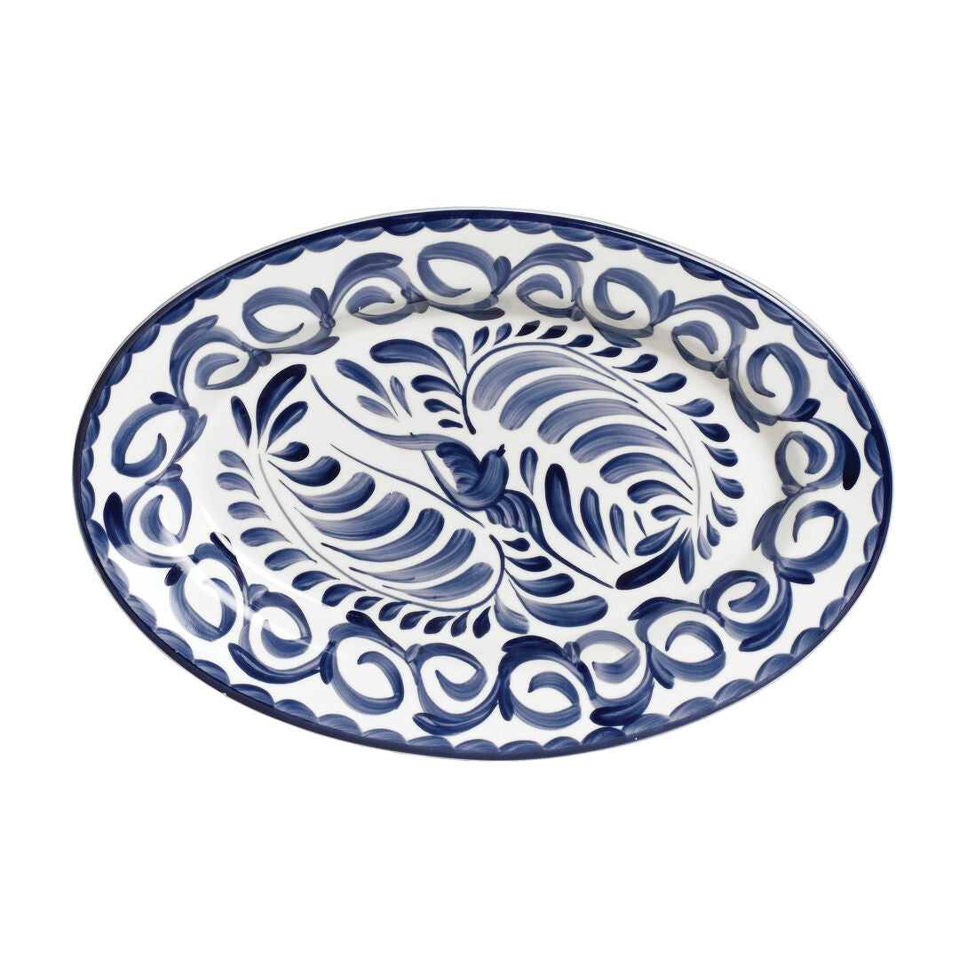 Utopia | Tableware | Puebla Blue Oval Platter 27cm (10 5/8") | Bespoke77