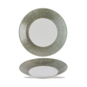 Bamboo Ceramic Spinwash Alpine Porcelain Deep Coupe Plate 9 7/8"