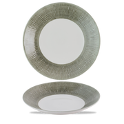 Bamboo Ceramic Spinwash Alpine Porcelain Deep Coupe Plate 10 5/8"