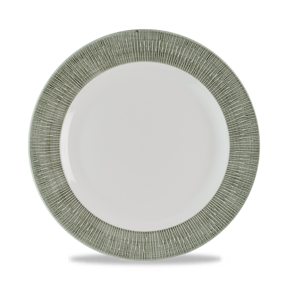 Bamboo Ceramic Spinwash Alpine Footed Porcelain Plate 10 1/4"