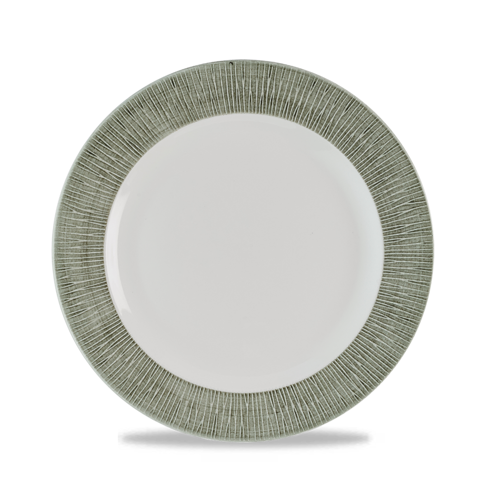 Bamboo Ceramic Spinwash Alpine Footed Porcelain Plate 9 1/8"