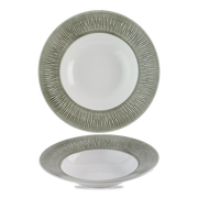 Bamboo Ceramic Spinwash Alpine Porcelain Wide Rim Bowl 9 1/2"