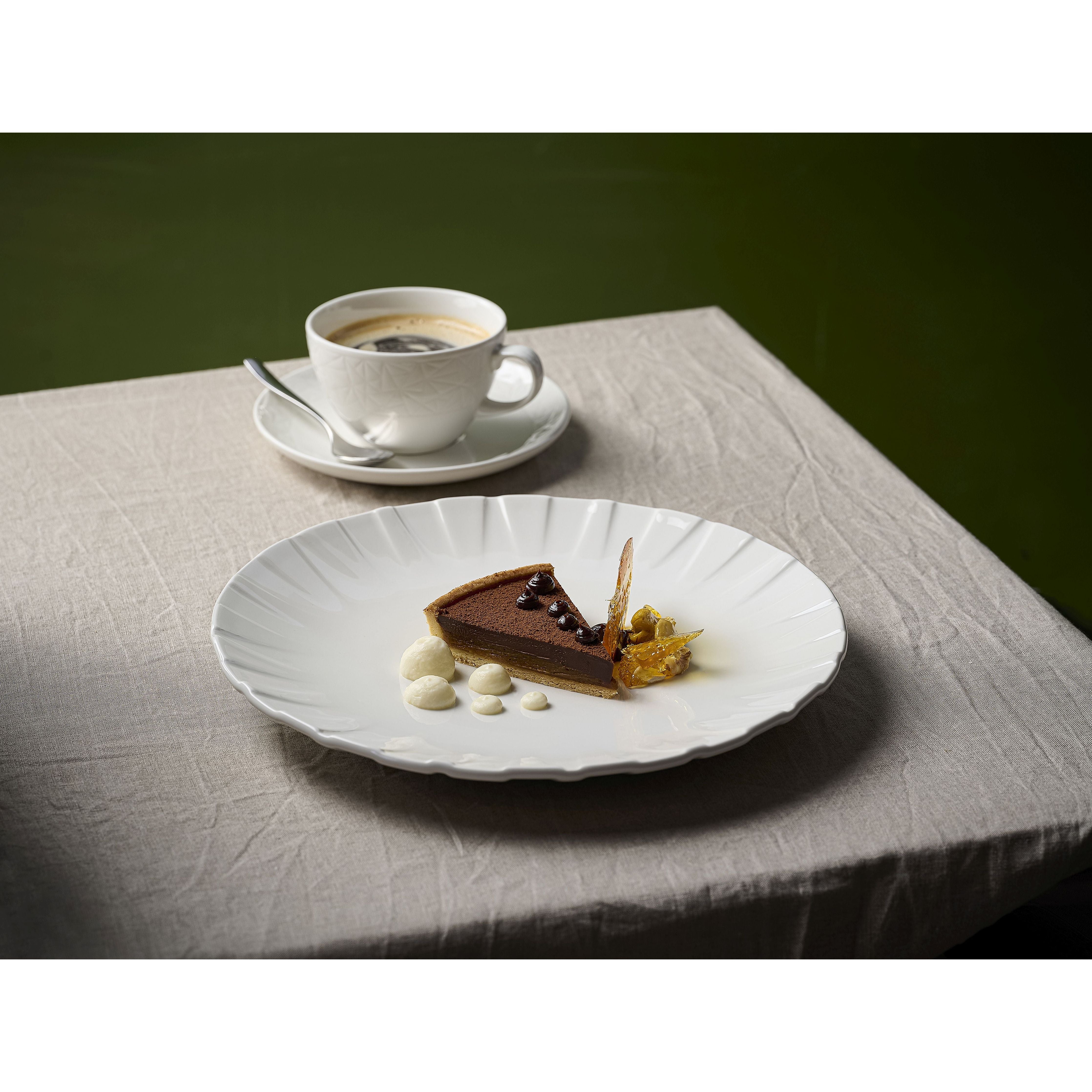 Alchemy Abstract White Coupe Plate 10 5/8"