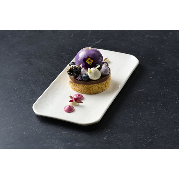 Alchemy Abstract White Deep Oblong Tray 30 X 14.5cm