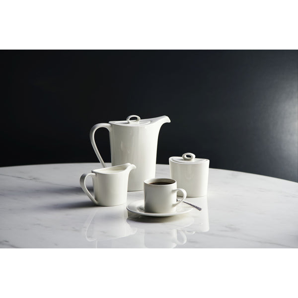 Alchemy Ambience White Oval Coffee Pot 18oz