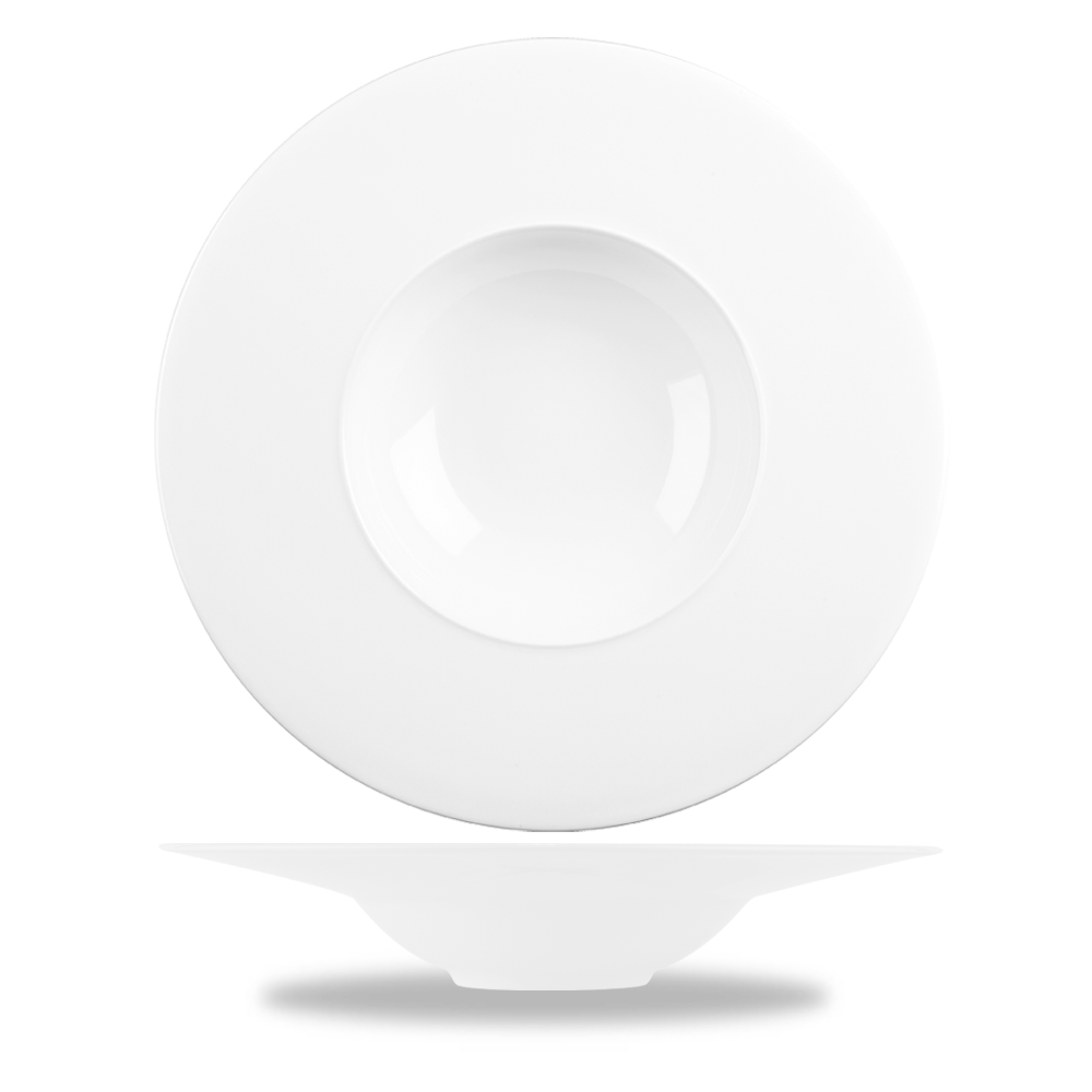 Alchemy Ambience White Medium Rim Bowl 11"