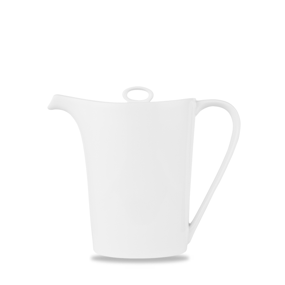 Alchemy Ambience White Oval Coffee Pot 18oz