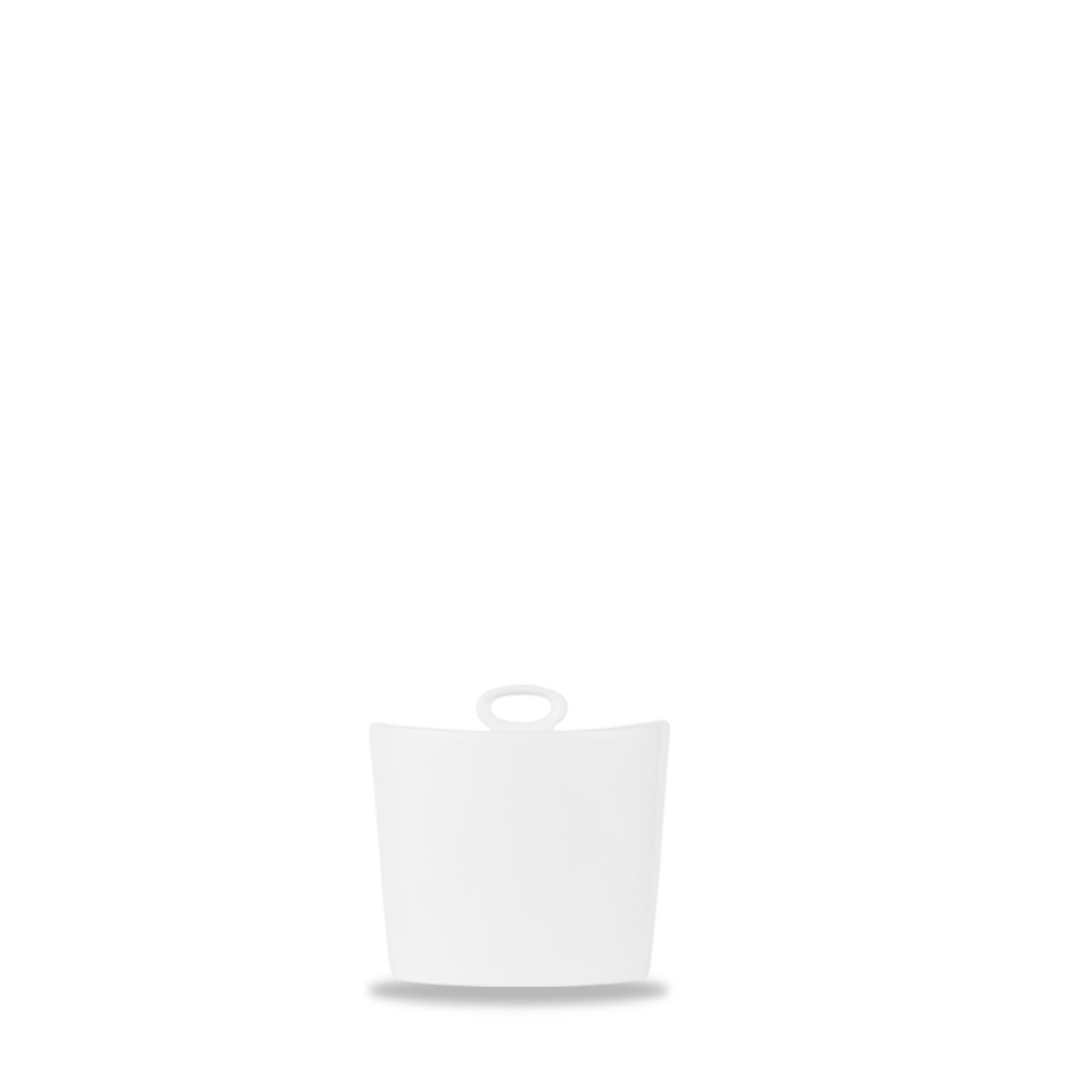 Alchemy Ambience White Oval Covered Sugar Pot 6oz