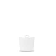 Alchemy Ambience White Oval Covered Sugar Pot 6oz