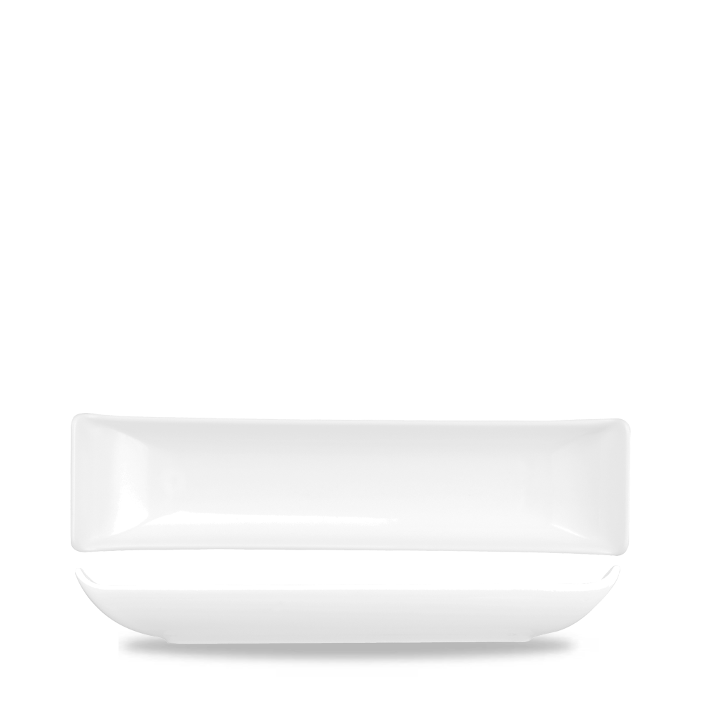 Alchemy Balance White Buffet Boat Dish 15.375"