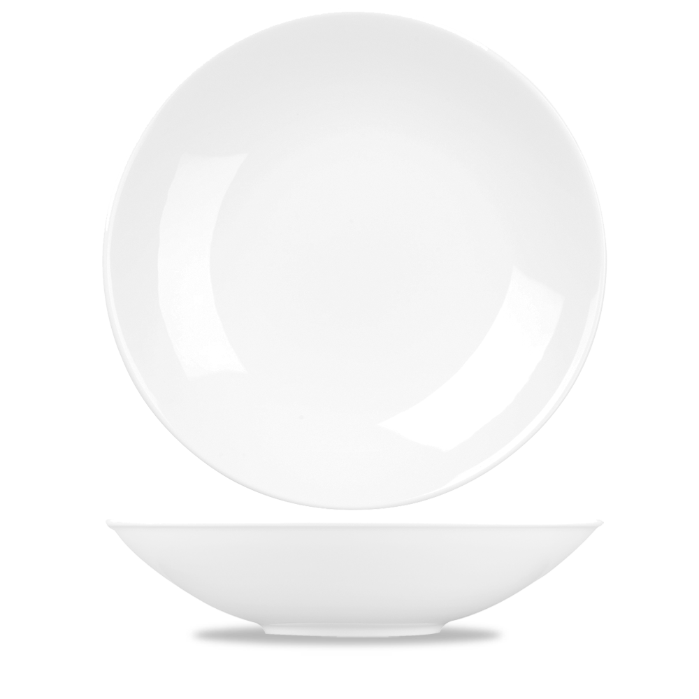 Alchemy Balance White Coupe Buffet Bowl 15.25"