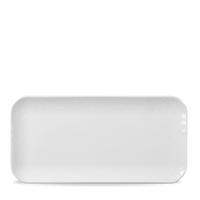 Alchemy Abstract White Shallow Oblong Tray 30 X 14.5cm